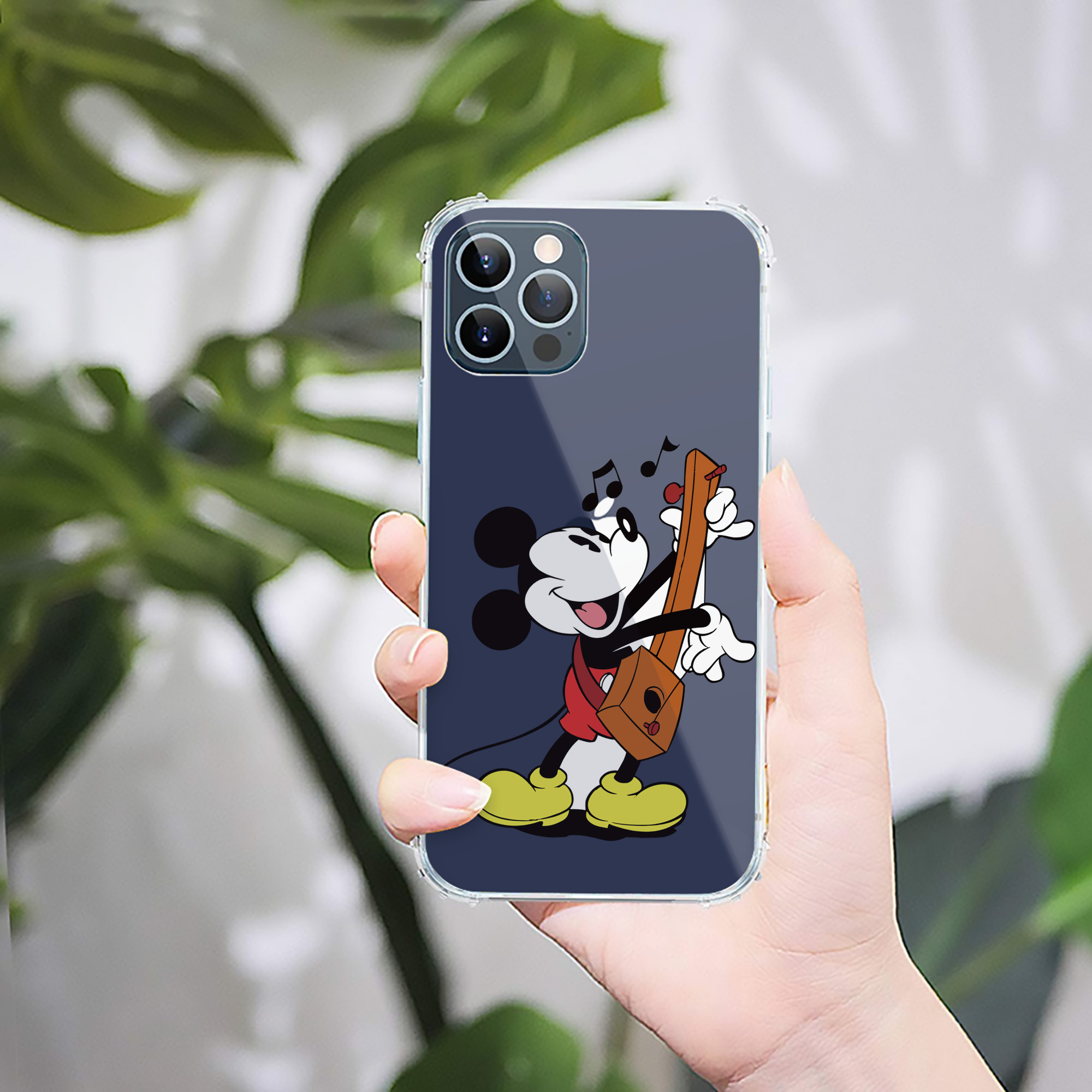 （画像用） ミッキーマウス Mickey Mouse 【iPhone 12シリーズ対応】透明スマホケース（クリアソフトケース）